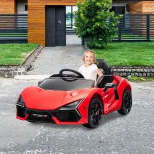Garvee 12V Licensed Lamborghini Revuelto Kids Ride On Car – Battery Powered Electric Sports Toy, Dual 25W Motors, Remote Control, Spring Suspension, Headlights, wireless, Music, for Ages 3+