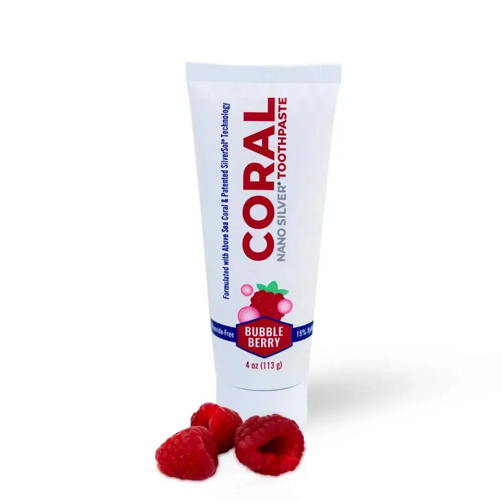 Fluoride Free Bubble Berry Kids Toothpaste with Nano Silver & Xylitol