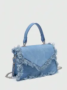 Women's Fashionable Fringe Decor Denim Crossbody Bag, Casual Versatile Shoulder Bag for Daily Used, Trendy All-match Commuter Bag, Handbag Shoulder Bag, Stylish Crossbody Bag