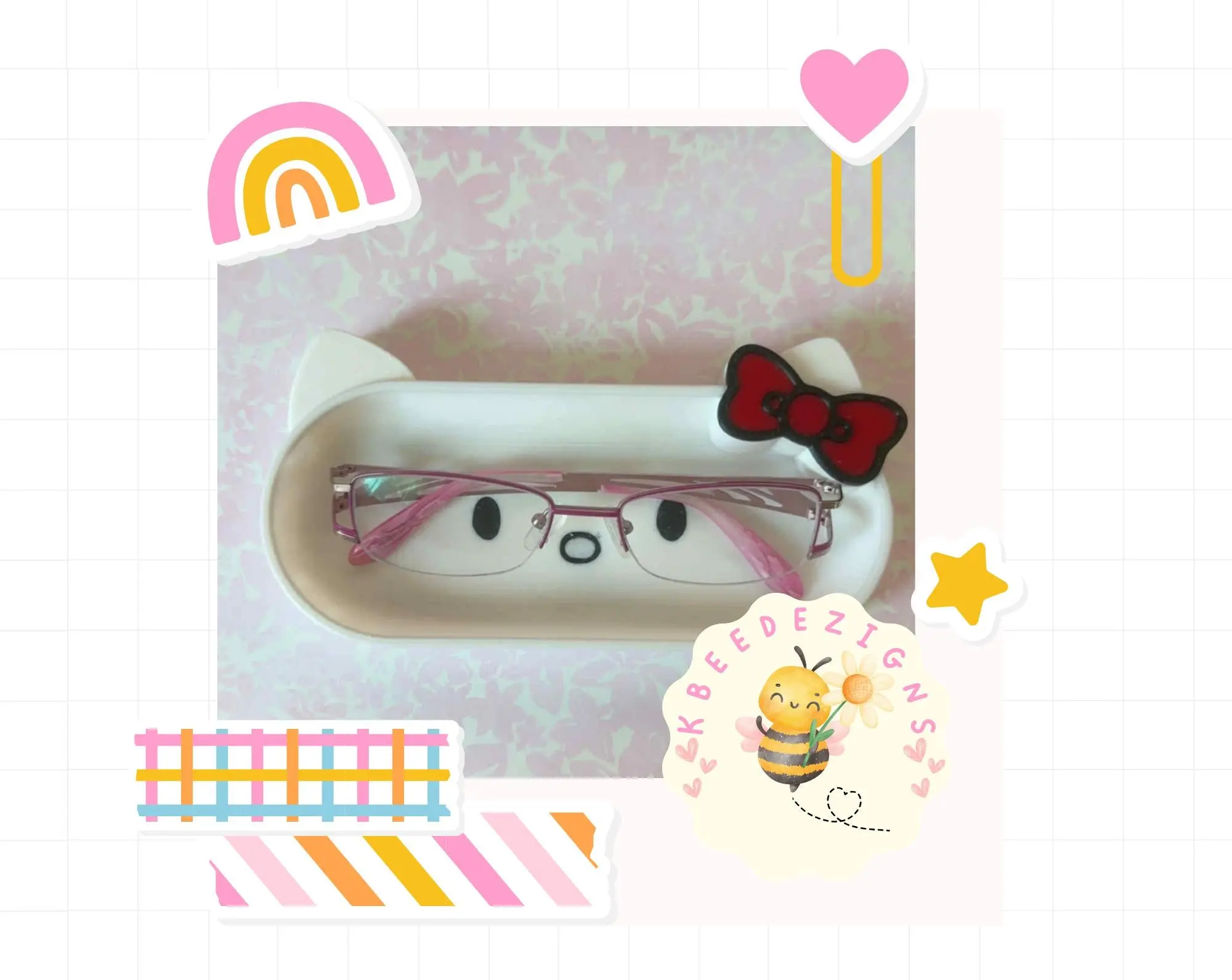Kitty Eye Glasses Holder | Cute | 3D Printed | Eye Glass Tray | Cat