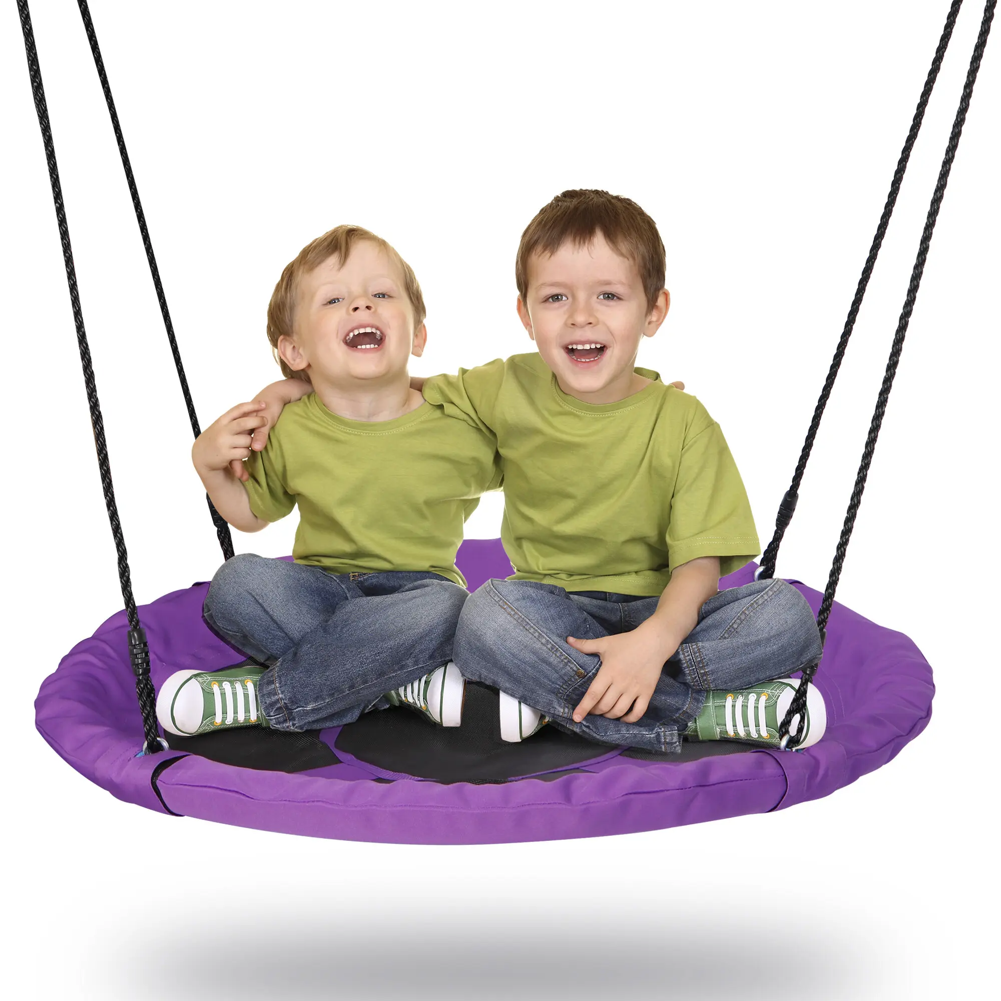 Zeny 40in Flying Saucer Web Tree Swing, Outdoor Play Sets for Kids - 800lbs Capacity, Steel Frame, Adjustable Rope, Durable Purple, Backyard Decor, Sports & Outdoor Playground Equipment