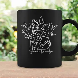 Anti FDT Floral Democrat President Liberal Coffee Mug, FDT Coffee Mug, Pro Choice Feminist Mug, Anti FDT Merch, Ceramic Mug 11 or 15oz, Mug for Coffee Lovers