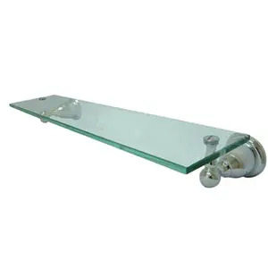 212 MAIN Solid Brass Heritage Glass Shelf - Polished Chrome, Kitchen Decor Shelves for Bathroom and Kitchen Home Supplies