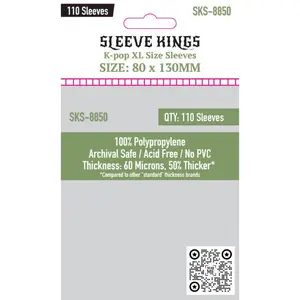 "Kpop XL" Size (80 x 130 MM) 110 Pack, 60 Microns, SKS-8850