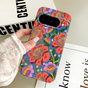Colorful Floral Gorgeous For Google Pixel 7 8 9 10 Pro 5G Shockproof Precise - hole Film Case Stylish New