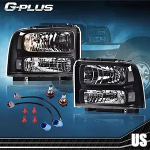Fit For 99-04 F250/F350/F450/F550 Super Duty /00-04 Ford Excursion Headlights G-PLUS
