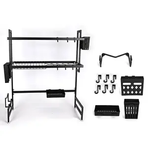 Over Sink Dish Drying Rack Space Saving Multi Functional Organizer with Dedicated Sections for Plates and Cutlery Efficient Kitchen Countertop Alternative Frees Up Space