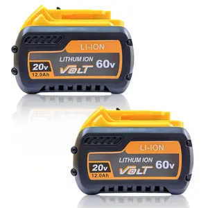 2 Pack DEWALT Replacement DCB609 Lithium Ion Battery Replacement (12 Ah) - Compatible with DCB609, DCB606, DCB612, and More 20V/60V Cordless Tools dewalt batteries