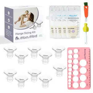 MomMed 10PCS Flange Sizing Kit 5 in 1 for 24mm Flange Universal Compatibility with Nipple Measurement Ruler & Storage Bags outdoorfun