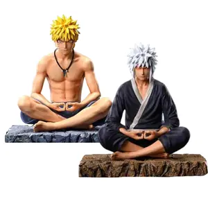 15cm Naruto Shippuden Figurine Uzumaki Naruto Meditating Jiraiya Action Figures PVC Anime Model Collection Perimeter