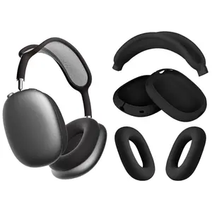 AirPods Max 3-in-1 Silicone Case Set Ear Covers & Headband Wrap for Apple AirPods Max Headphones 2024/2020 USB-C/Lightning Soft Durable Protection Anti-Scratch Dustproof Audio Charging Port Compatible