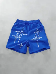 Men's Fashion Street Style Star Print Casual Versatile Shorts, Multi-Color, Comfortable and Stylish, Perfect for Daily Wear