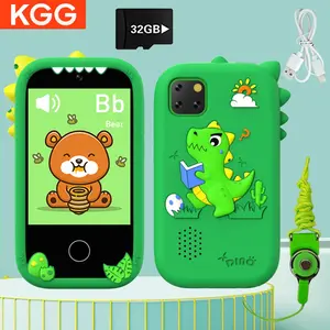 KGG W5 Children's Cartoon Smart Toy Phone, Video Music Puzzle Optional with 32GB Card, Support Camera, Recording, Flashlight, Student Habit Tracking, 18 Puzzle Games, E-book ABC Word Learning, Learning Educational Toys, Learning Tool, kids Gifts
