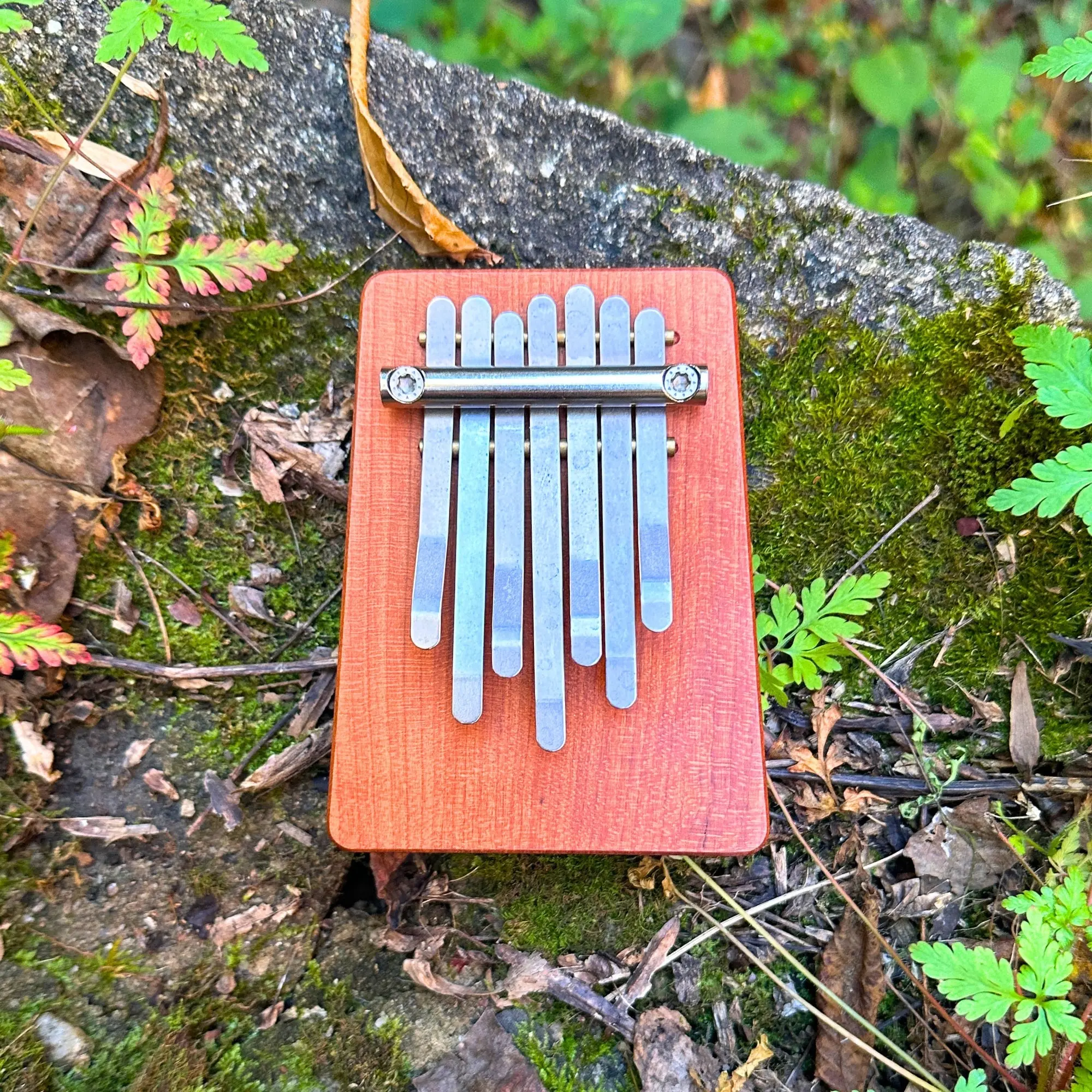 Hokema B7 Pocket Kalimba Handcrafted Solid Cherry Wood 7 Note Thumb Piano in C Major