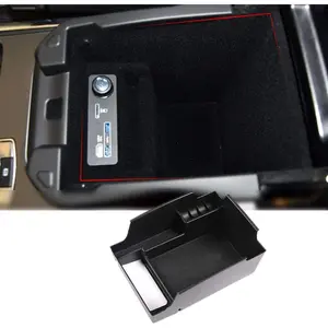 Car Center Console Storage Box, for Land Rover Range Rover/Range Rover Sport 2014-2017 Accessories, ABS Door Phone Glove Armrest Box Accessories Without Refrigerator, Only for Left Hand Drive