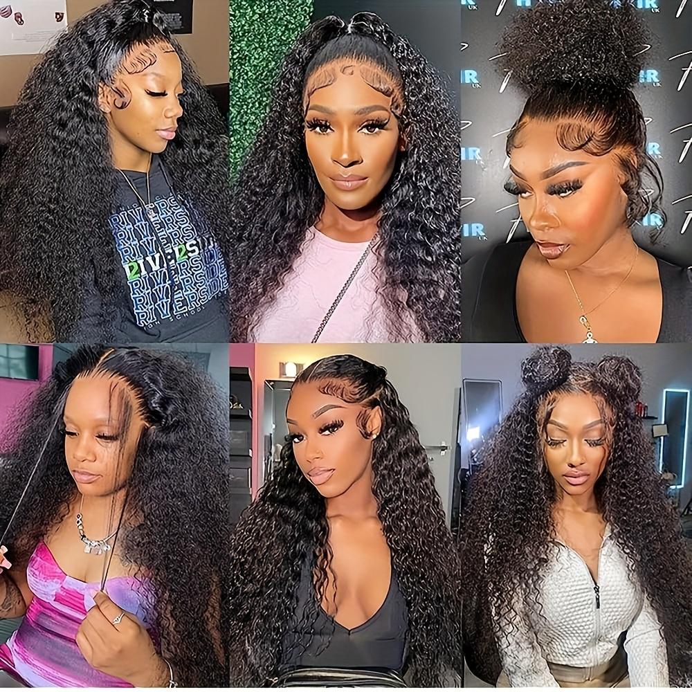 13x4 Lace Frontal Human Hair Wigs Pre Plucked Water Wave Transparent Lace Front Wig Curly Human Hair Wigs For Women 150% Density