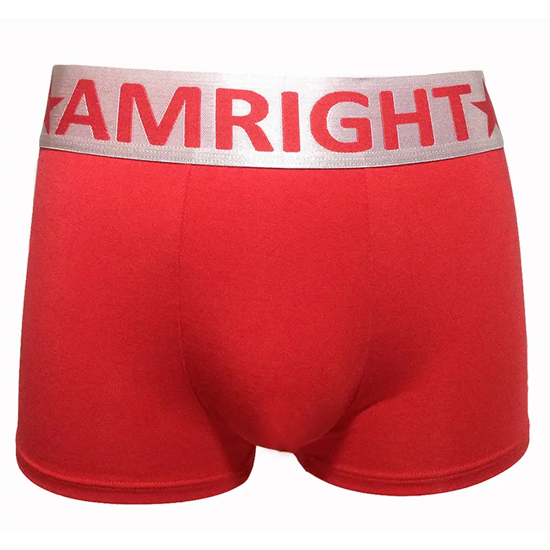Am Right Men's Underwear Boys Shorts Boxers Briefs Panties Comfortable Dry Quickly Cotton Model Red Menswear