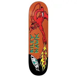 Baker Skateboard Deck Riley Hawk Good vs Evil Orange 8.5" x 32"