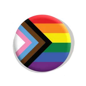 Pride Flag 1.25" Pin-back Buttons - no rattling!