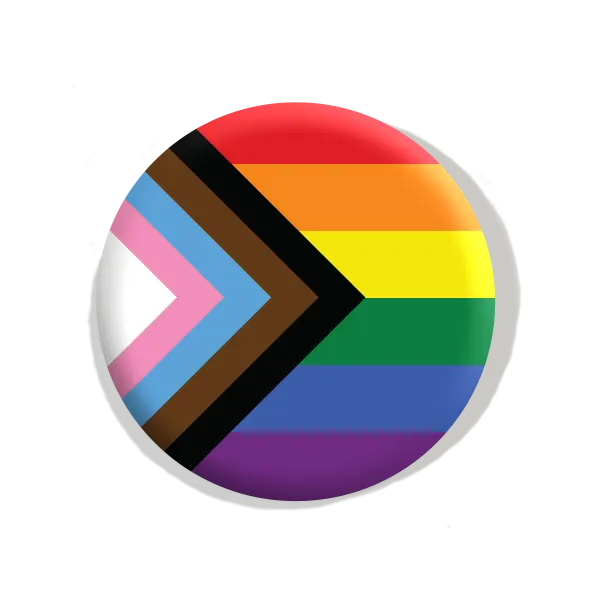 Pride Flag 1.25" Pin-back Buttons - no rattling!