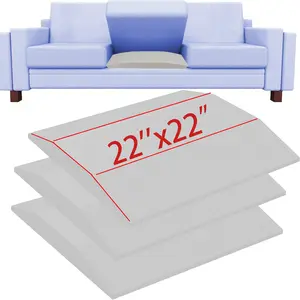 40D Trapezoidal High-Density Sponge Sofa Support Pad, designed to solve sunken seat problems. Insertable high-resilience sofa pad, repairs sofa indentations to improve comfort. Dimensions: 22\"X22\"x2\". Black/Gray