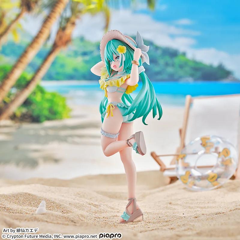 18cm Luminasta Series Hatsune Miku Concept Art Vol.7 Swimwear Figurine Official Collectible PVC Anime Figure Table Ornament Fan Collection Holiday & Birthday Gifts