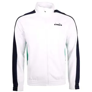 diadora Mens Jacket Tennis Athletic Outerwear Casual Moisture Wicking - White