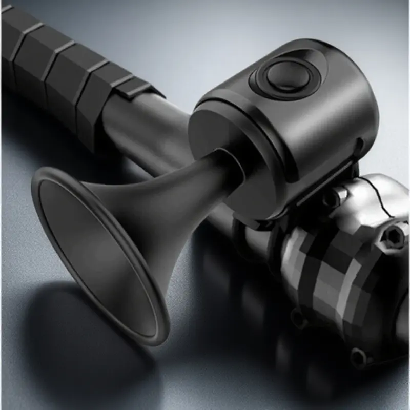 Universal Bike Horn: Bicycle Safety, Easy Handlebar Mount, 120dB Loud Sound, Anti-Slip Grip, Powered by Large Button Battery, Ideal for Road & Mountain Bikes, Safety Alert & Anti-Theft Warning Accessory for Outdoor Riding, Use & Installation