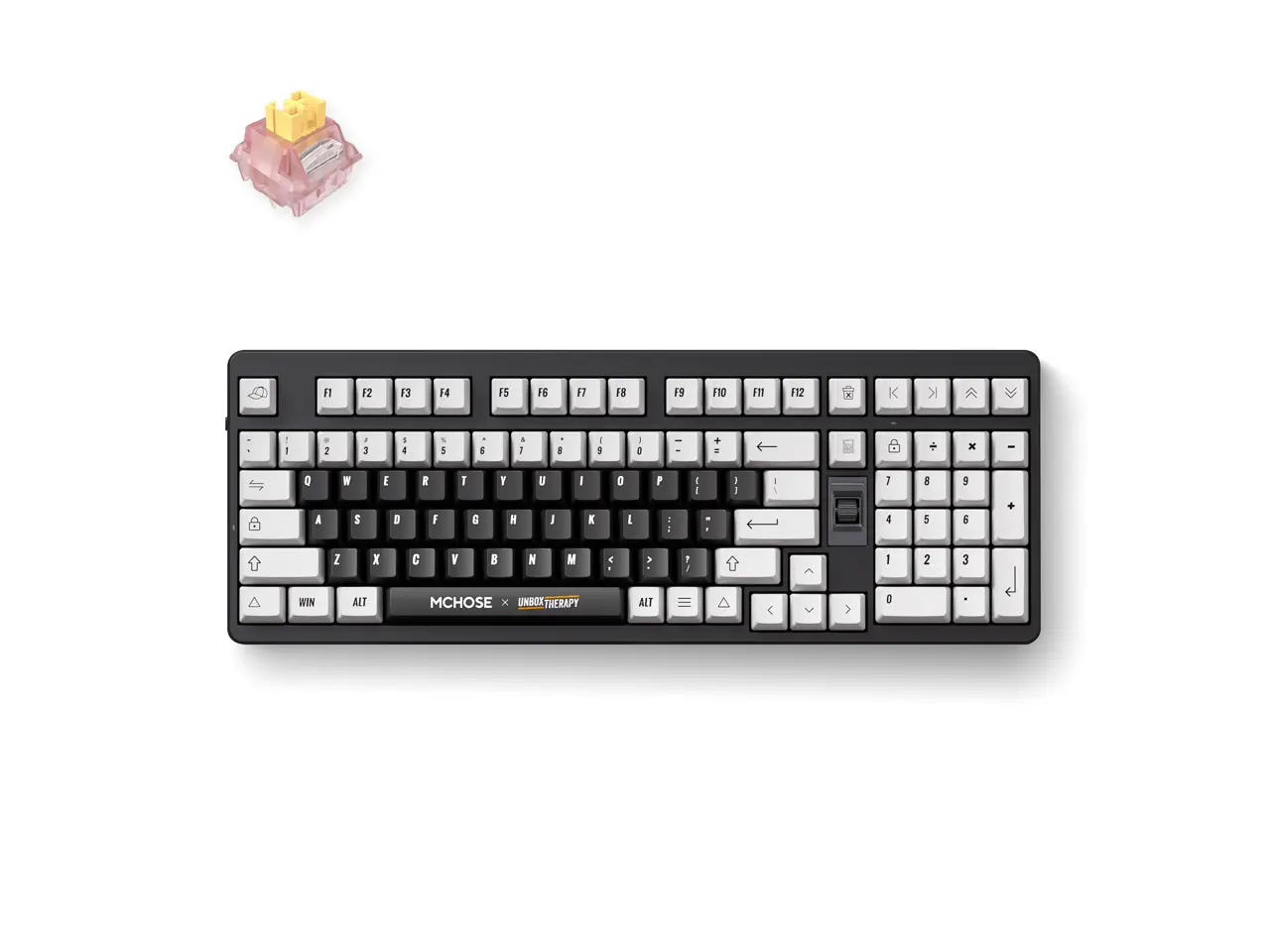 MCHOSE x Unbox Therapy UT98 98% Tri-Mode Wireless Gasket Mount Mechanical Keyboard, 10000mAh Battery - Classic Therapy (Silent)