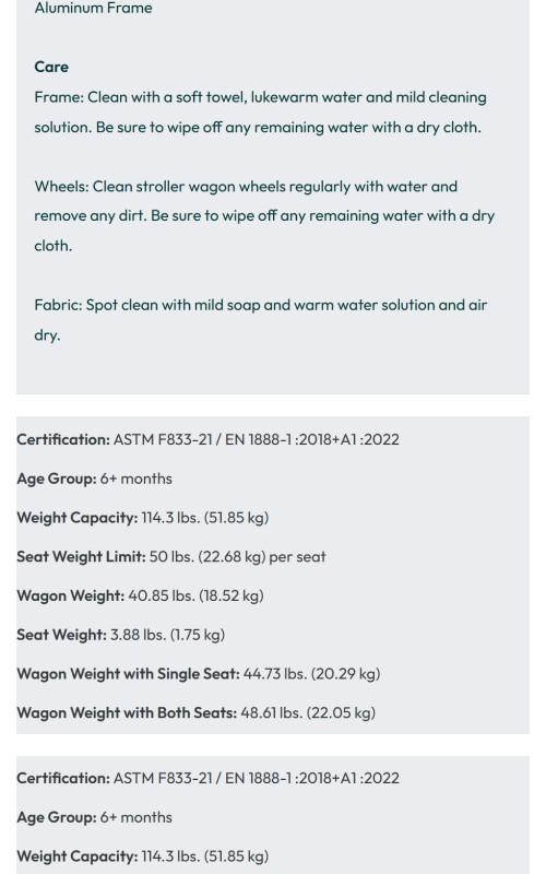 L2 Stroller Wagon (2 Seater)