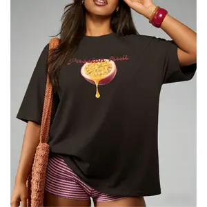 MISSGUIDED Passion Fruit Print Graphic Baby Tee Crop Top Short Sleeve Summer Festival Casual Streetwear