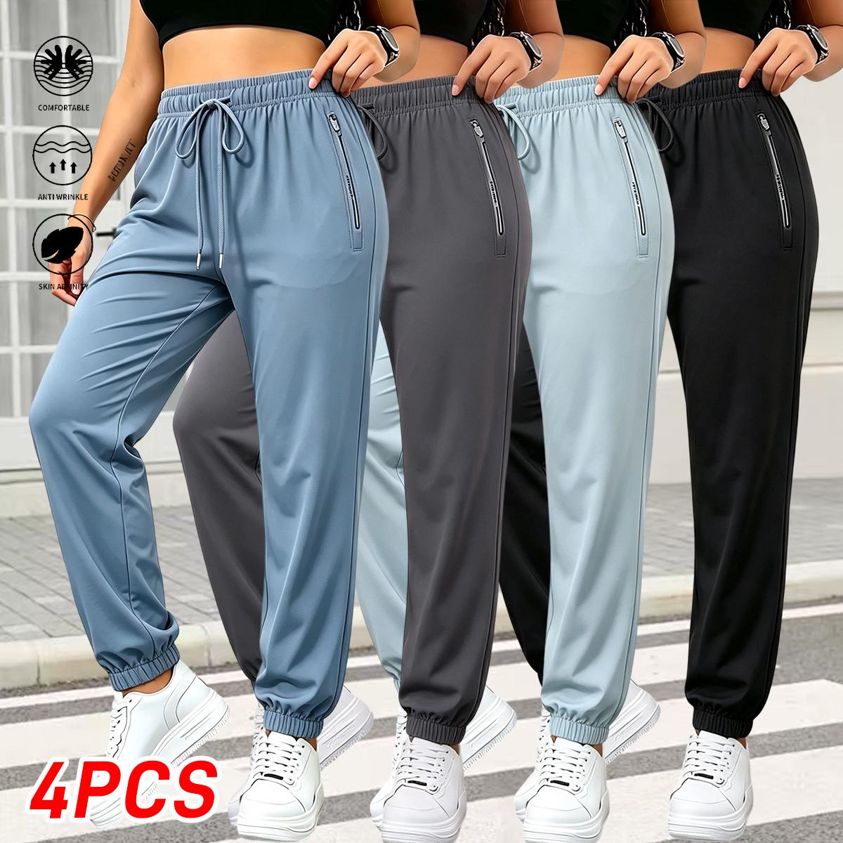 Women’s quick-dry athletic pants with drawstring waist, casual long pants suitable for outdoor activities – Spring/Summer/Autumn, Summer; full-length pants with drawstring waist for outdoor travel – Casual pants