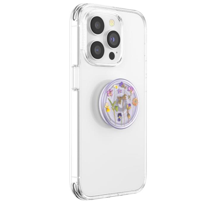 ​​​​PopSockets Phone Grip with Expanding Kickstand, Adhesive Grip, Cute PopSockets - Purple Fields