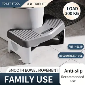 Toilet Stool Household Thickened Anti-slip Foot Stool for Adults Elders & Pregnant Women Load Capacity 300 kg Smooth Bowel Movement Family Use