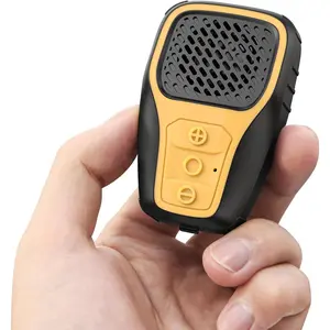 Wearable Bluetooth Speaker, IP67 Waterproof Clip-on Mini Portable Speakers, Supports Siri Google Assistant, Wireless Clip Speaker with Built-in Mic, Hands-Free Music and Calls(Yellow)