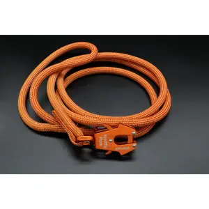 Orange - Desert Bloom -Upcycled Climbing Rope Dog Leash