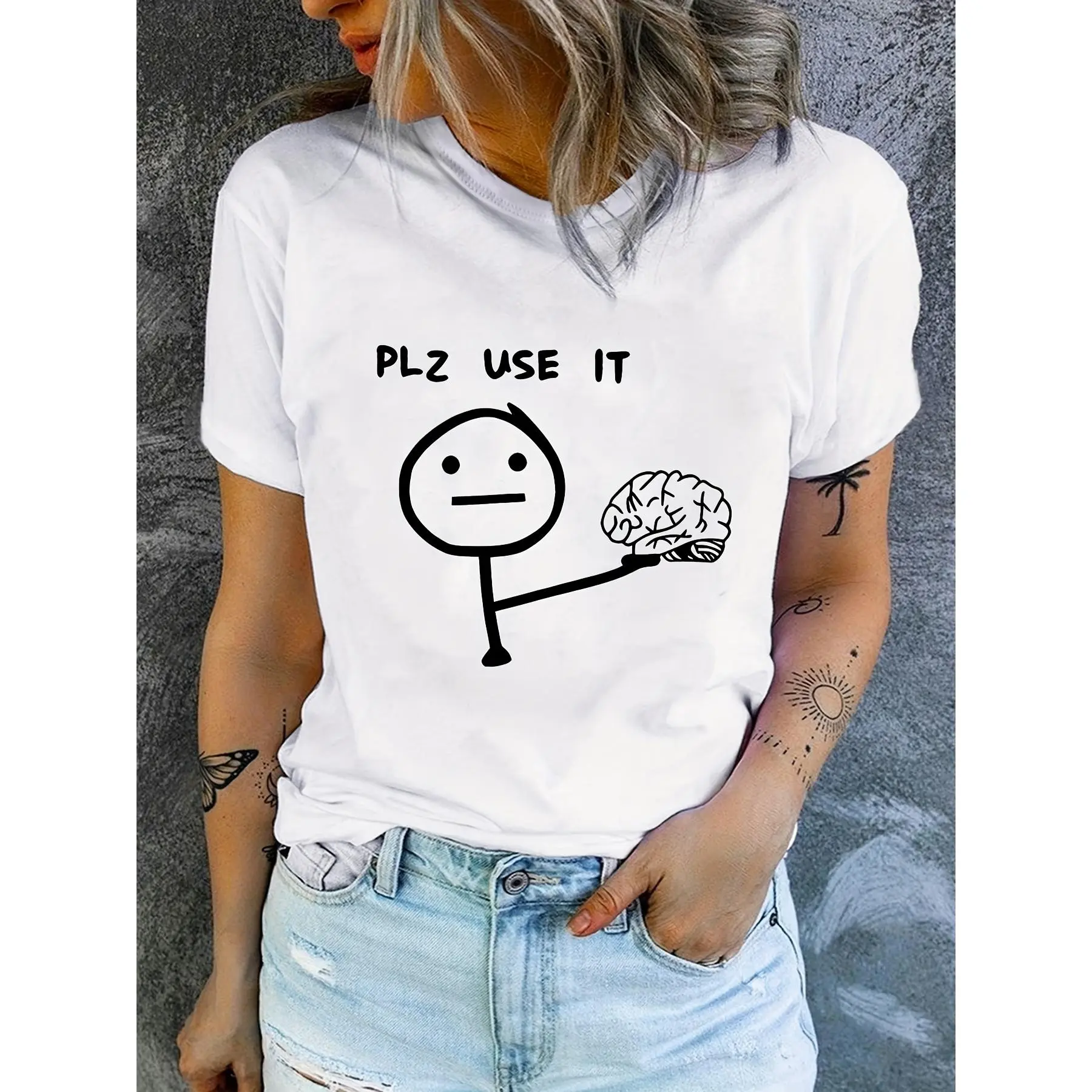Women's Oversized Baggy Loose-Fit Short-Sleeve T-Shirt - Premium Breathable Cotton, Round Neck, Simple Casual Streetwear Top, Ideal for Spring Summer, COD Available, Women's Clothes, Shortsleeve