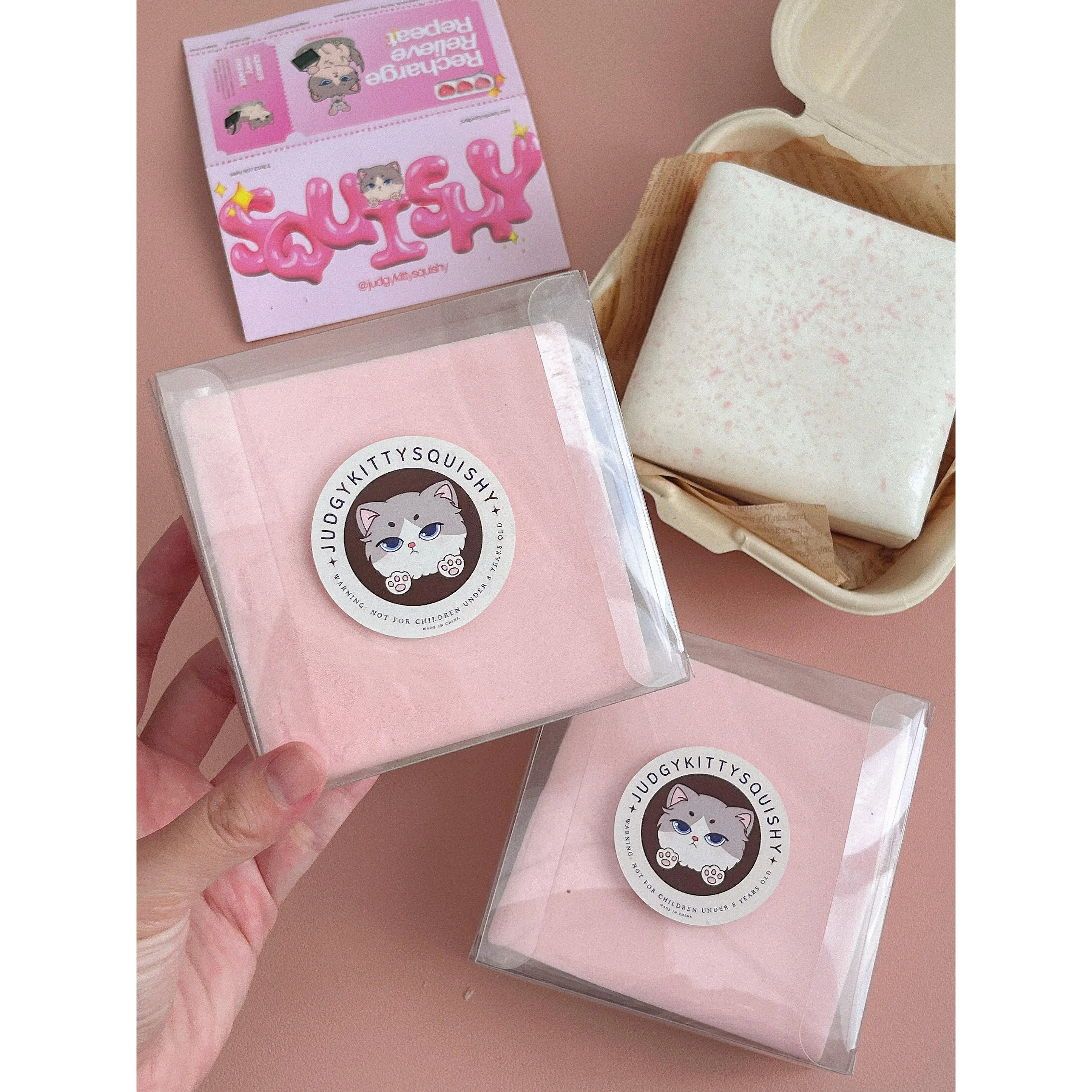 Sticky Toast Slow Rise Squishy - Chocolate, Oreo, Matcha - Handmade, Squeezable Stress Relief Toy with Toasty Scent