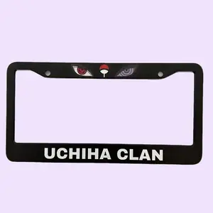 FunPlatesHub, Naruto anime fans, Sasuke rinnegan and sharingan ,Stainless Steel U.S. License Plate Frame, car accessories – FASTSHIPPING