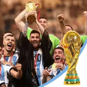 Golden Resin Football Trophy, Champions Soccer Trophies, Resin Ornament, Football Fan Gift, Home Decoration Craft