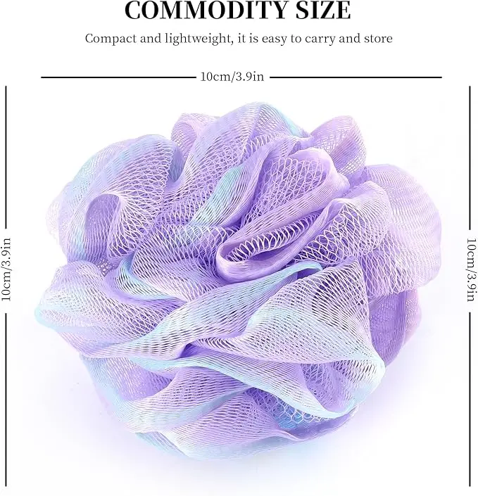 20 Pack Mini Shower Loofah Bath Sponge 20g Soft Mesh Bath Poufs Exfoliating Body Scrubber Rich Lather Shower Sponge Assorted Colors