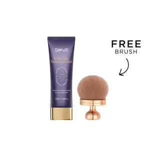 Body Coverage Perfector 3.81oz + X-Large Buffer Brush - Flawless Body Makeup, Concealer for Scars, Spots, Veins, Tattoos and More Blend Cosmetic