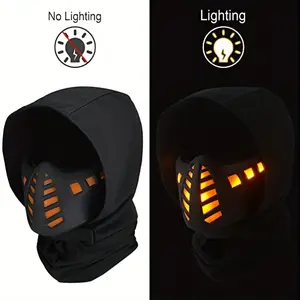 Mechanical Sci-fi Gear Cool Illuminated Tactics Mask - Outdoor Cosplay Mask for Halloween Gifts