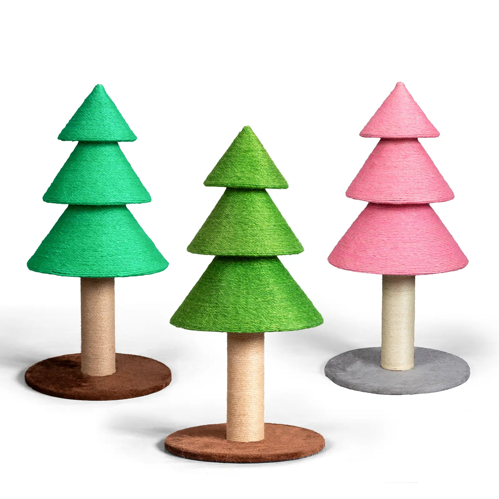 Rebuyhome 31.5in Christmas Tree Cat Scratcher, Cat Scratching Post for Indoor Cats, Large Sisal Cat Scratching Tree Cat Scratch Tower