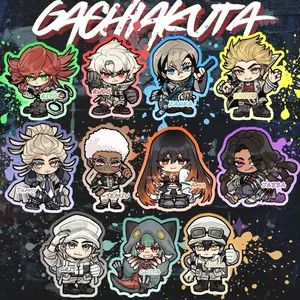 GACHIAKUTA keychain charms - riyo rudo zanka enjin jabba tamsy semiu amo jabba wonger gris guita follo // gachi fan art merch