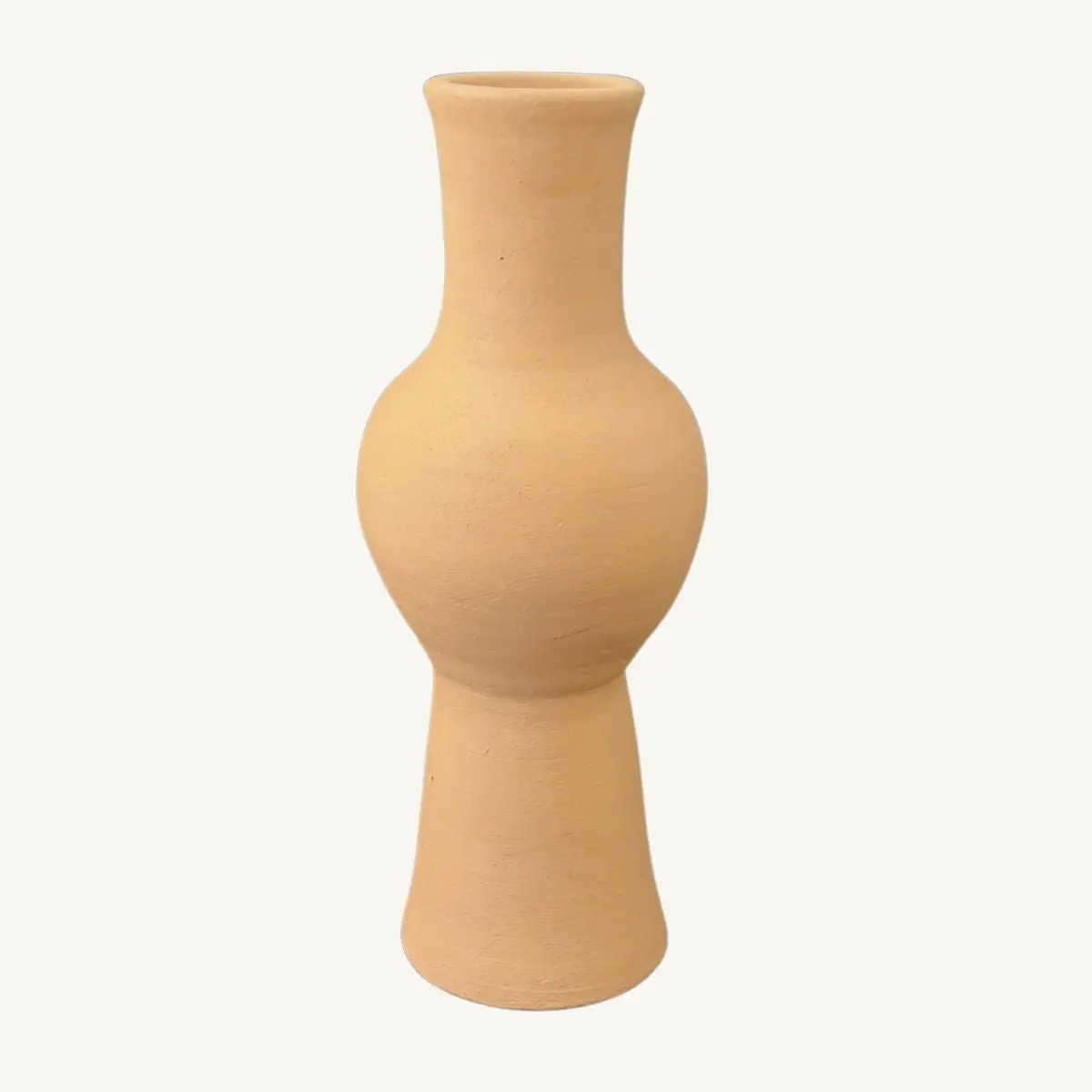Epure | Minimalist Moroccan terracotta sculptural ceramic vase