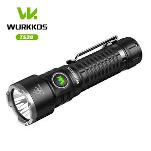 Wurkkos TS28 3200 Lumen Long-Range Searchlight with 506-meter Beam Range Constant Current Driver 5000mAh 21700 Battery Stepless/Speed ​​Dual Modes Outdoor Flashlight rechargeable usb Camp lantern