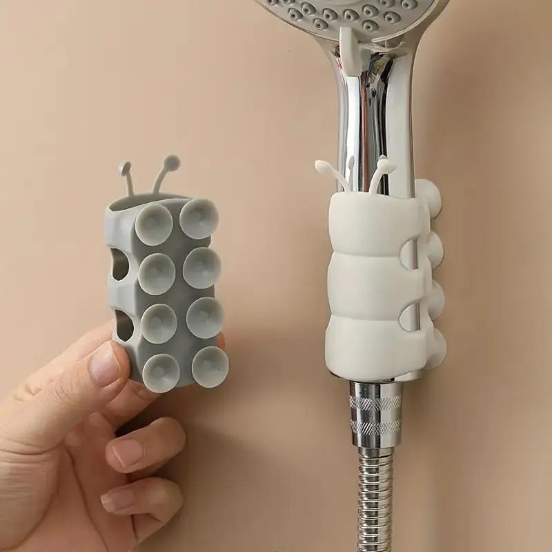 Shower Head Suction Cup Holder, 2 Counts/set Silicone Suction Cup Shower Head Holder, Universal Wall Mounted Shower Head Holder, Shower Fixtures, Shower Holders for Inside Shower, Bathroom Accessories