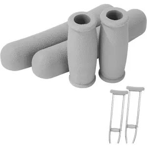 Replacement Crutch Pads, ANCKNE Padding for Walking Arm Crutches and Hand Grips, Fits Standard Aluminum Crutches 4 Pieces-Set