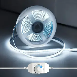 USB Powered COB LED Strip Light, Flexible Design with 5v Interface and Dimmer, Adjustable Brightness, Dimmable Led Lights, Ideal for Indoor Use